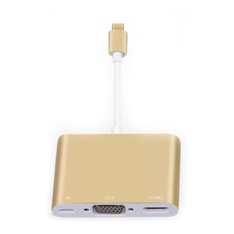 USB C концентратор аудио-HDMI VGA USB 3,0 с PD зарядный адаптер для MacBook Pro huawei P20 Pro usb type-C конвертер концентратор адаптер - Цвет: Space grey