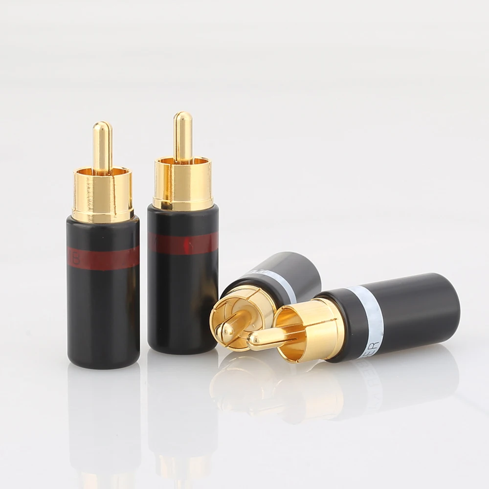 Hifi 4pcs ݵ Rca ÷   ȣ  rca ÷ , Ŀ