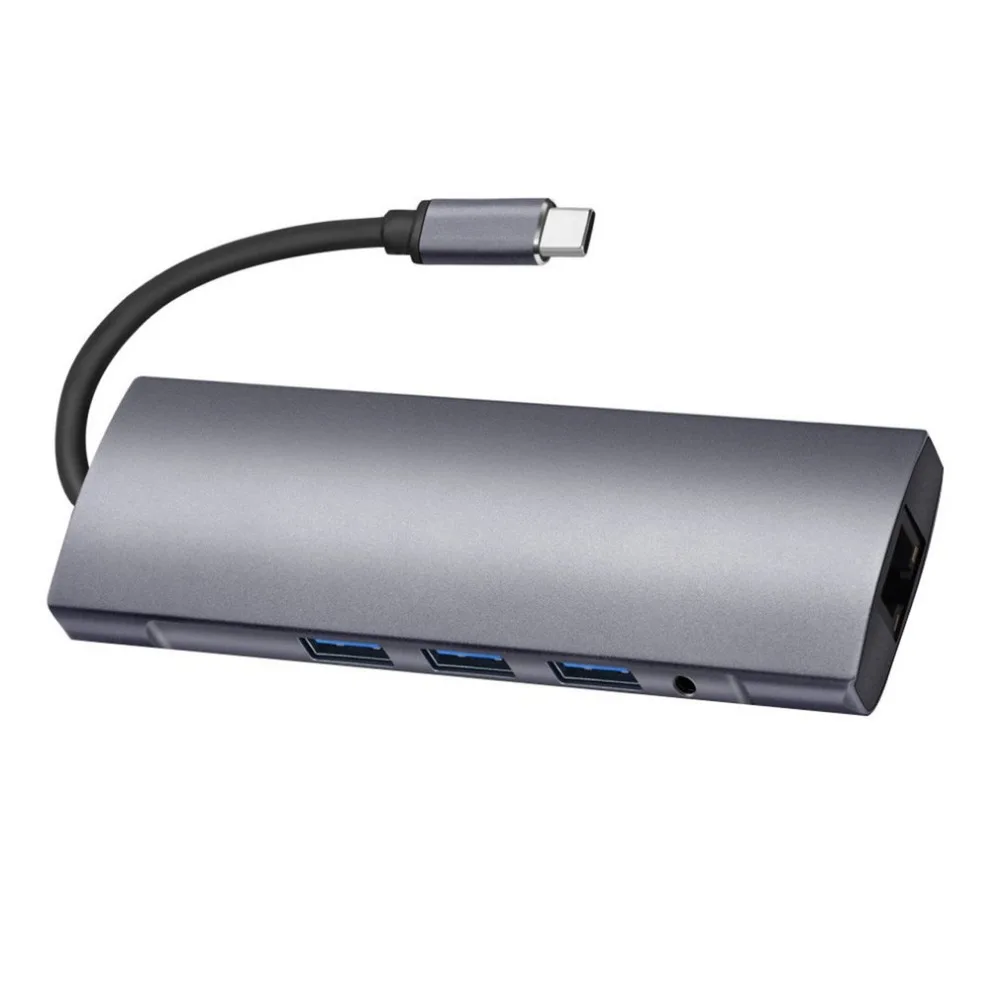USB C док-станция для ноутбука 9 в 1 многопортовый USB C концентратор адаптер зарядки питания для Chromebooks/MacBook Pro