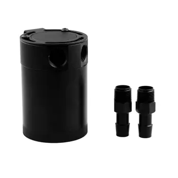 

Automobile Compact Baffled Oil Catch Can 2-Port Black Universal L9BC