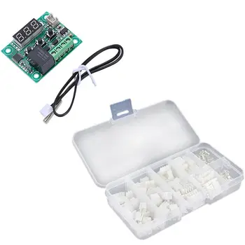 

2Pcs 12V DC Digital Temperature Controller Board with 230Pcs TJC3 XH2.54 2P 3P 4P 5 Pin 2.54mm Pitch Terminal Kit