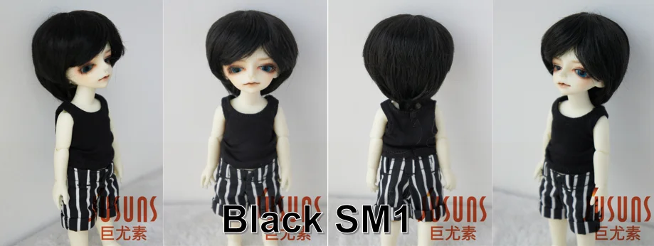 JD081 1/12 1/8 1/6 1/4 1/3 Synthetic Mohair Doll Accessories Short Girlish Cut Lati White&Yellow OB11 YOSD MSD SD BJD Wigs