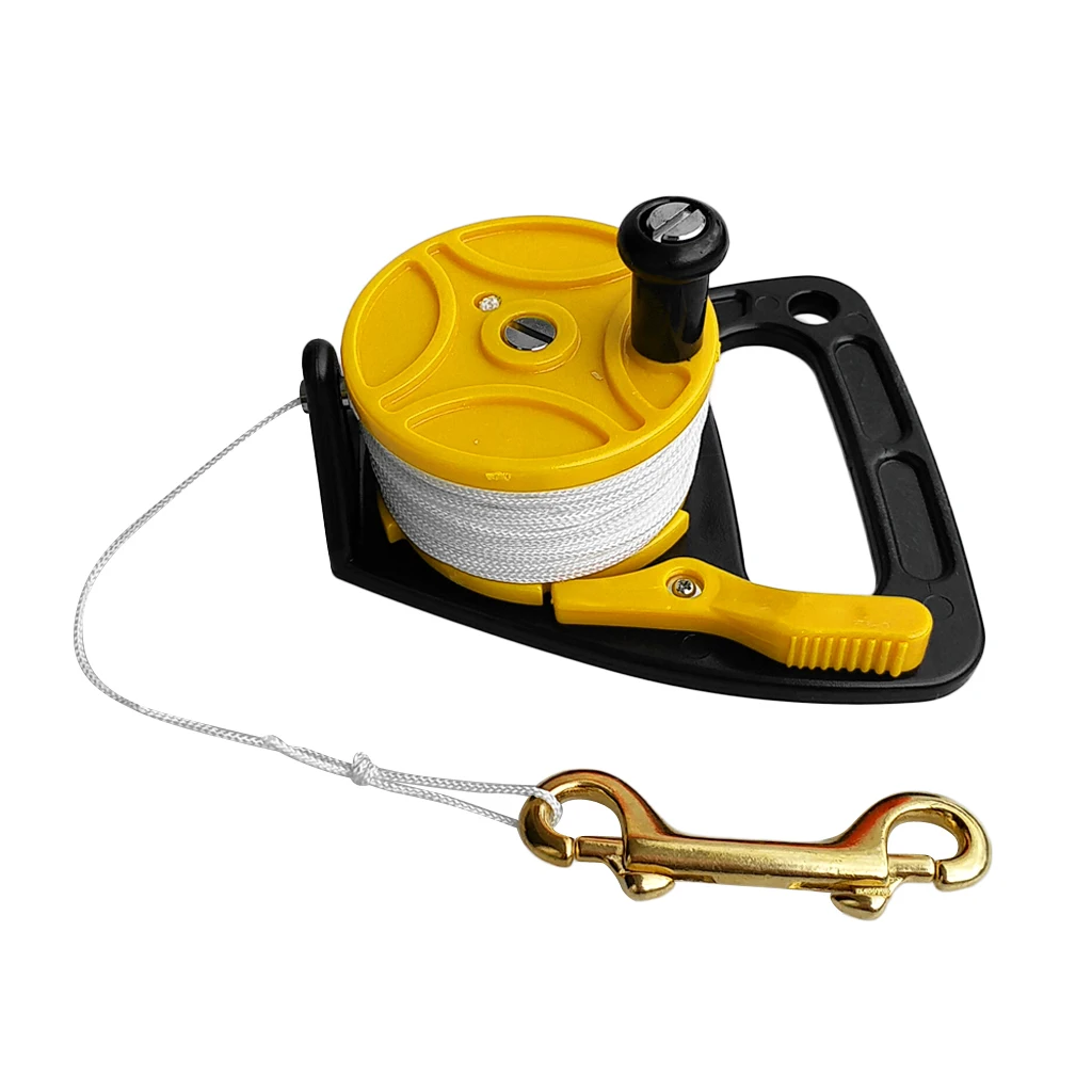 Цвет: желтый Многоцелевой SMB Dive Reel каяк якорь и ручка, 272ft линия, Thumb пробка, двойной конец Болт Оснастки для подводного плавания - Цвет: Цвет: желтый