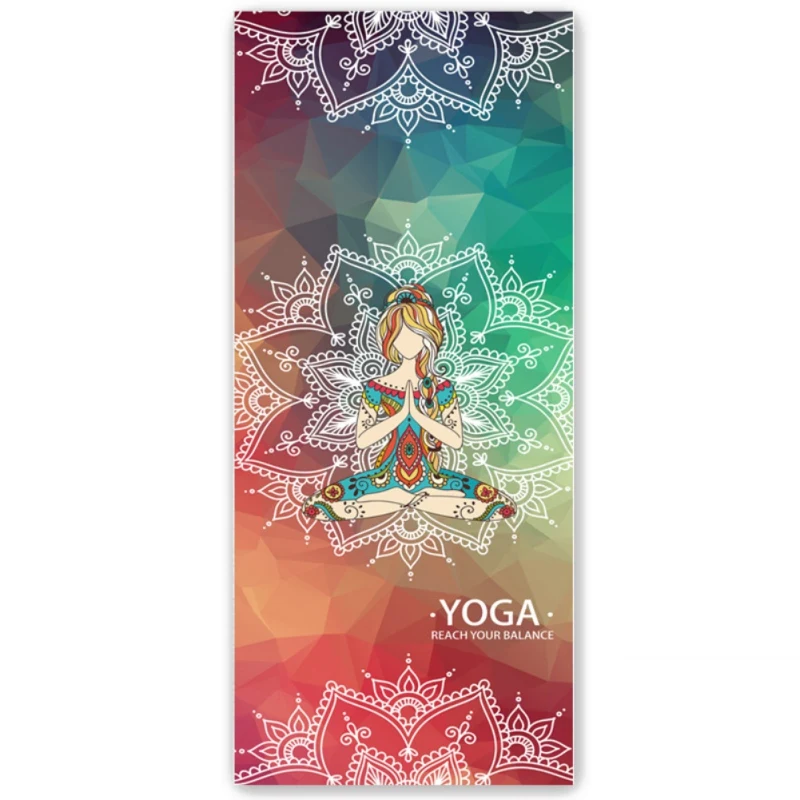 

W Portable Yoga Blanket Yoga Mat Non-slip Sweat Absorption Beginner Folding mat non-slip
