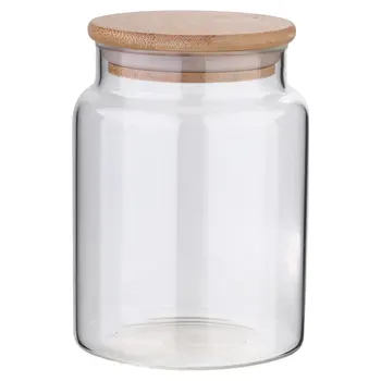 

3pcs Kitchen Storage Bottles Jars Glass Jar and Lid Sealed Pot High Borosilicate Glass Coarse Cereals Pot Canister Storage Pot