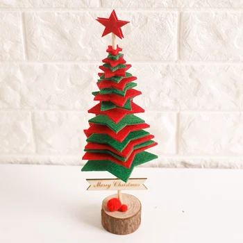 

DIY Non-Woven Christmas Tree Party Desktop Decoration Festival Party Home Ornament Fabric Christmas Tree New Year Supplies