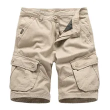 Для Мужчин's Шорты Летние повседневные однотонные хлопковые брюки Шорты человек мужские свободные шорты, большие размеры с несколькими карманами, Пять штанов