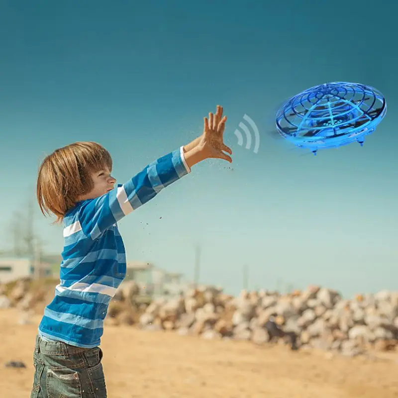 Мини НЛО форма зондирования Drone индукции четыре пропеллеры самолет гибкий Корпус без контроллера детский подарок 634F