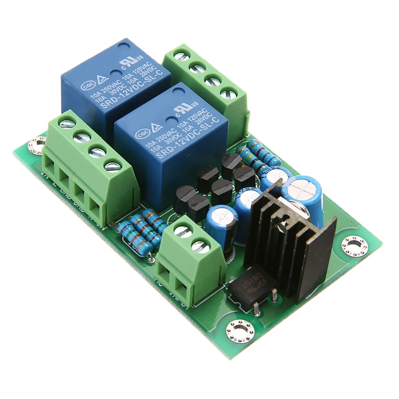 1PC 12-15V AC Stereo Loud Speaker Protection Circuit Board 10A Two-Channel 3S Delay Soft Starting Board DC Protect 70x50x17MM