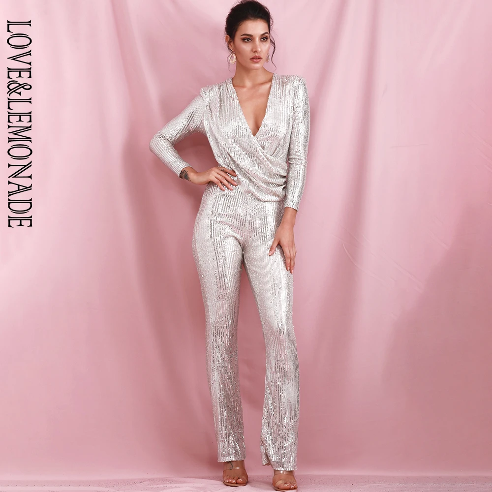 long sleeve party jumpsuit