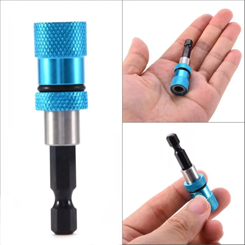 

Hex Shank Quick Release Drill Nut Screw Magnetic Screwdriver Bit Holder Bit Holder Power Extension Woodworking Tools 1/4" Shank
