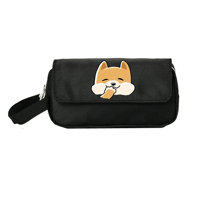 Аниме Doge милая собака Карандаш сумка женские косметические шкатулки Макияж сумка ребенок пенцил случае двойная молния pecill Сумка Сумочка Кошелек - Цвет: 06