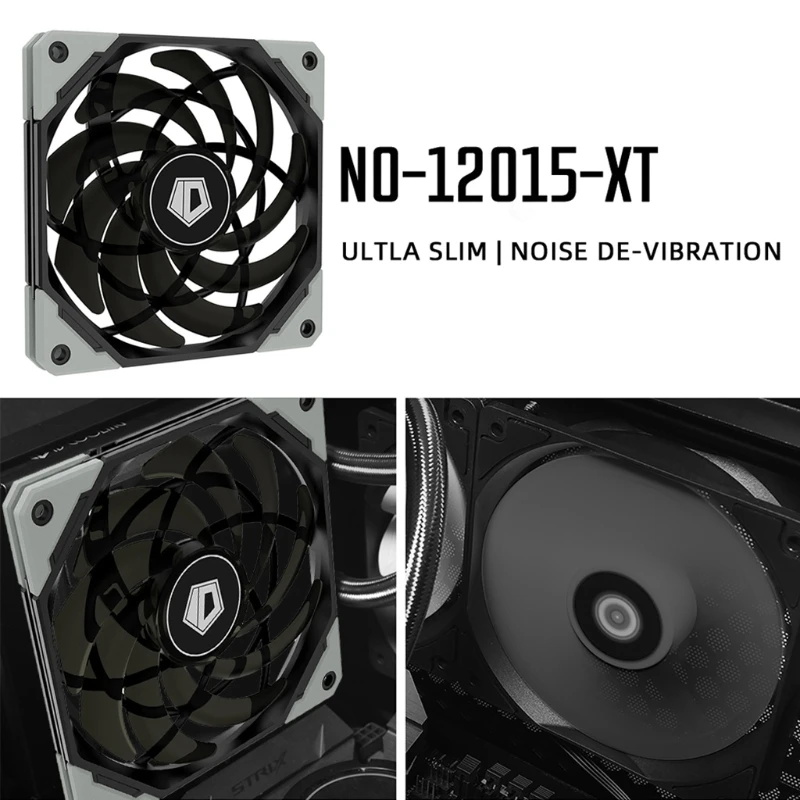 Id-охлаждение 12015XT 120 мм ШИМ Pc чехол вентилятор ультра тонкий стилле компьютер Cpu