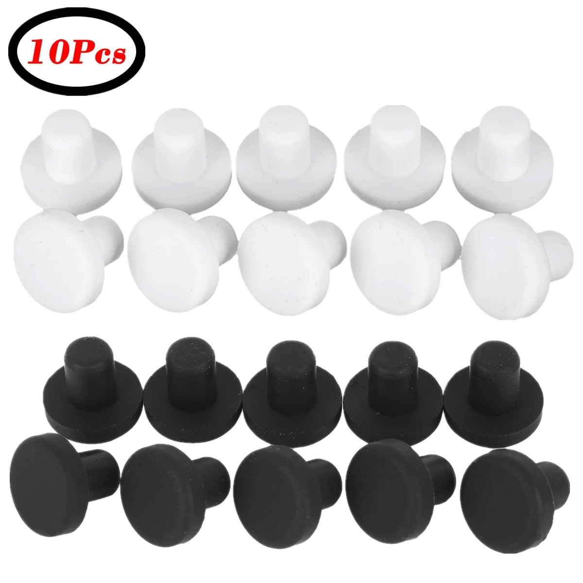Rubber Male Hole caps Silicone T type Plug Stopper Black Round Tube End Caps 