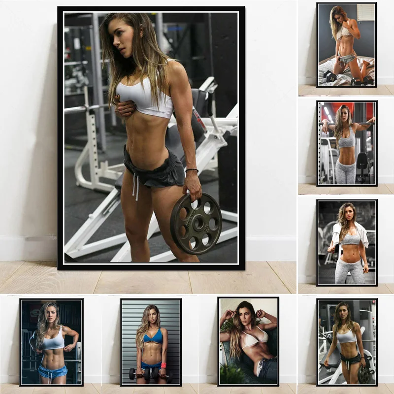 Woman Canvas Prints Wall Art | Bodybuilding Painting Woman | Anllela Sagra  Poster - Painting & Calligraphy - Aliexpress