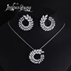 Two Size New Design Luxury AAA Zircon Olive Branch Earrings and Pendant Jewelry Sets For Fashion Women Wedding Jewelry Set AS128 ► Photo 1/6