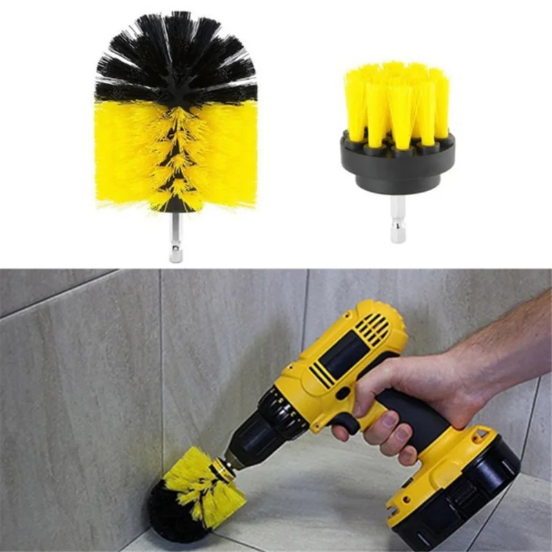 Electric drill cleaning brush three-piece household tools brush kitchen floor brush electric drill accessories Woodworking tools
