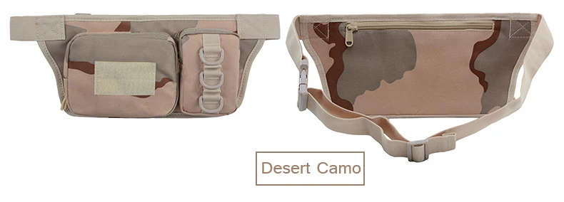 Outdoor Sports Waterproof Tactical Waist Bag Utility Riding Multi-pockets Card Phone Bags Camouflage Cycling Running Hiking Bags