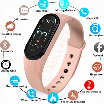 

M5 Sport Bracelet Pedometer Smart Watch Fitness Tracker Heart Rate Blood Pressure Monitor Health Wirstband Waterproof PK M3 M4