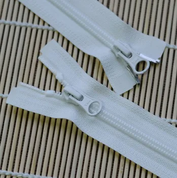 

ykk nylon double zipper 5# nylon double open 60-120cm dress jacket zipper placket white zippers
