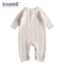 

2022 Spring New Toddler Baby Romper Knitted Cotton thread Bodysuit Infant Jumpsuit Knitwear Outfits Newborn Sweater Overalls