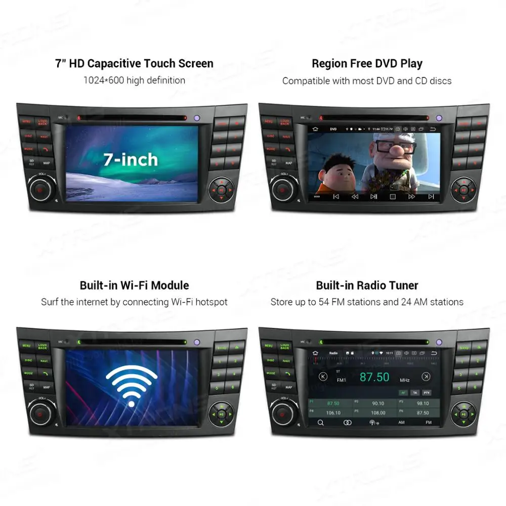 Автомобильный DVD плеер XTRONS PX5 Android 10 0 GPS OBD для Mercedes Benz E Class W211 E200 E220 E240 E270 E280 2002 2008 CLS