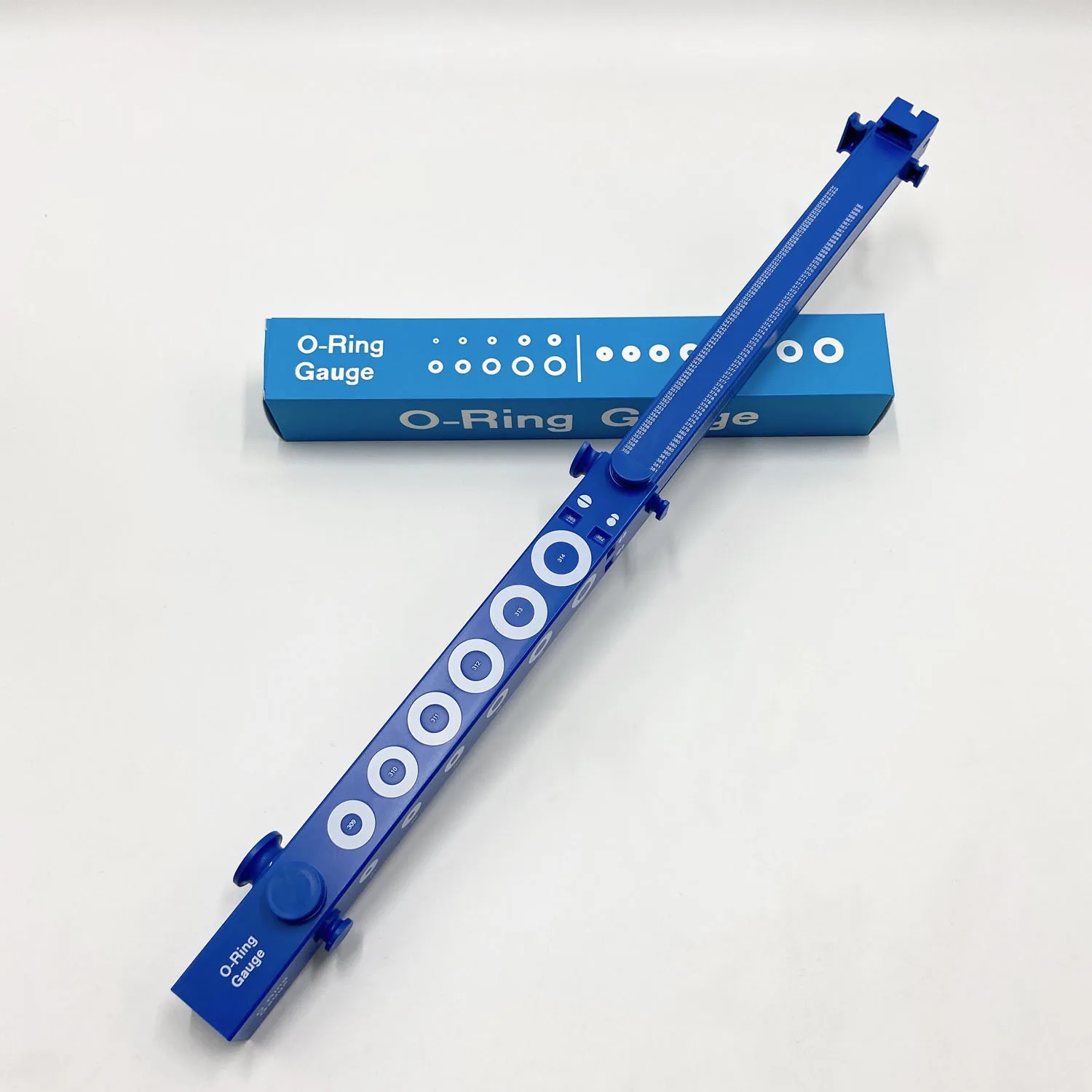 O-ring Gauge Slide Type National Sizing Measure Plastic Blue ORing Gauge For AS568 & BS 1806 Range