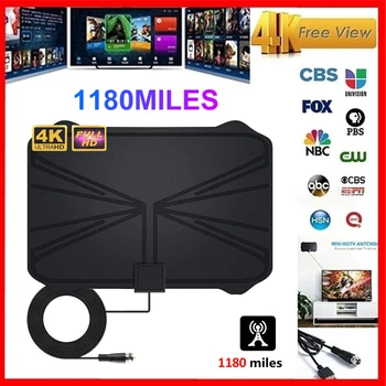 

Kitten Texture 1180 Miles 4K Digital HDTV Indoor TV Antenna Easy To Use Stable Signal HD Convenient Long Acceptance Distance