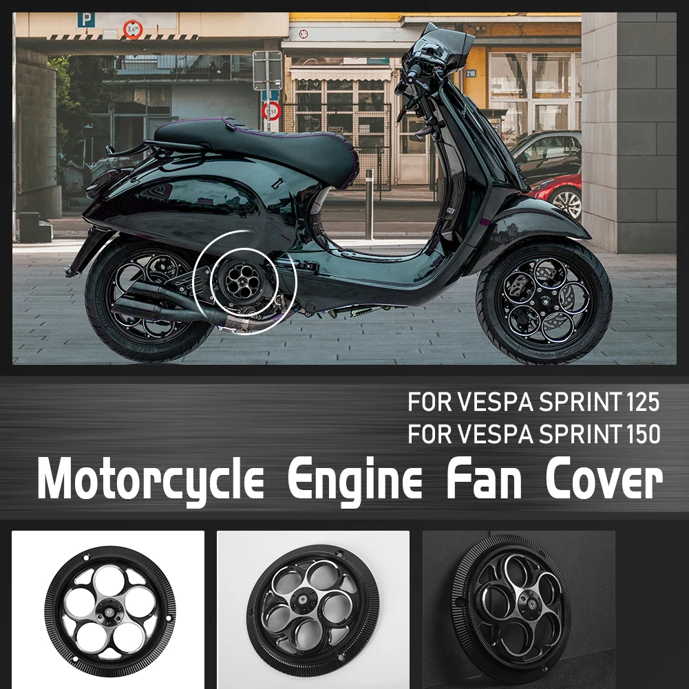 

Motorcycle Accessories Engine Cover Fan Protector Radiator Guard for Piaggio Vespa Sprint Primavera 150 125 2013-2021 2020 2019
