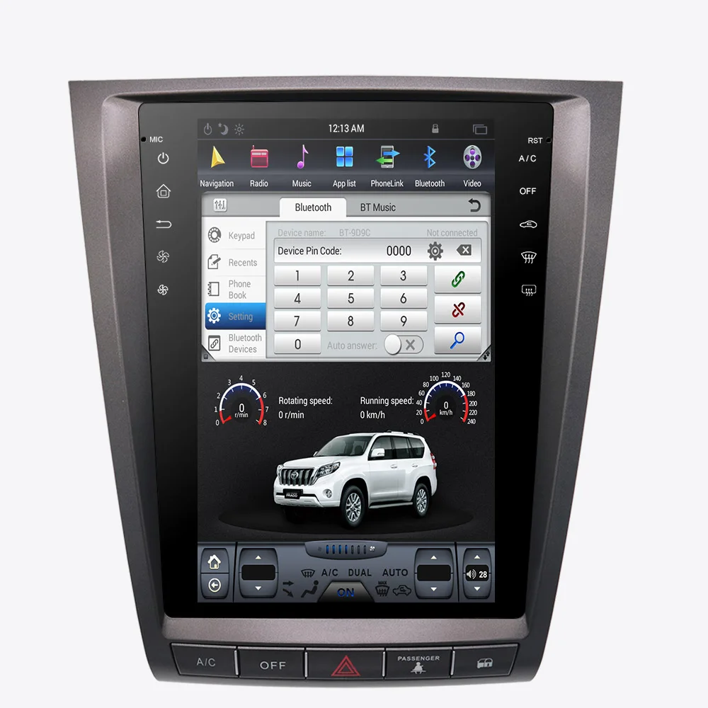 Android 9,0 Tesla вертикальный экран Автомобильный плеер gps навигация для Lexus GS GS300 GS460 GS450 GS350 аудио плеер 12,1 дюймов