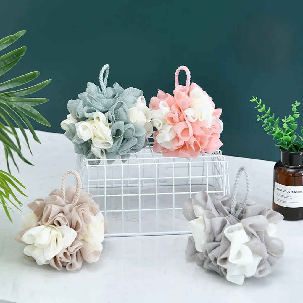 Shower Flower Body Brush Mesh Exfoliating Scrubber Ball Loofah Bath Sponge Pouf Big Full Lather Cleanse Beauty#25 | Дом и сад