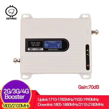 

ZQTMAX 2G 3G 4G mobile signal booster gsm 1800 repeater UMTS internet Dual band cell phone Cellular Amplifier 70dB