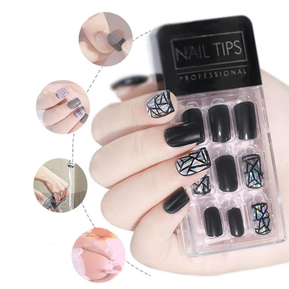 

30pcs Double Sided Adhesive Glue Sticker Sticky Tape Multi color Nail Glue For Fake False Nails Art Decoration Tools DIY
