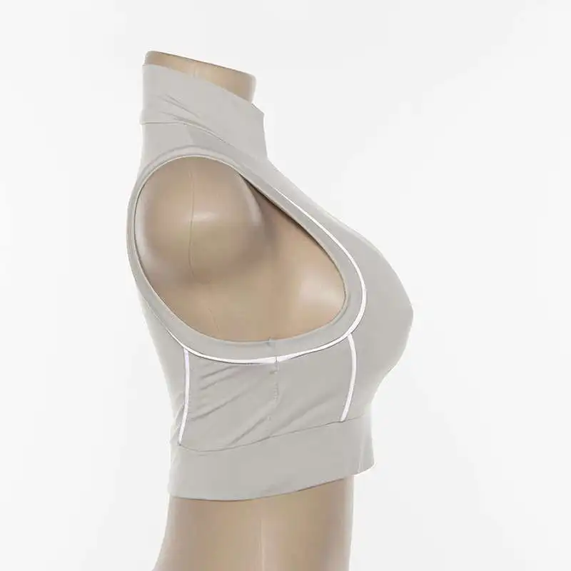 UIDEAZONE Светоотражающие майки в стиле "Пэчворк" Slim Fit майки скинни с воротником-стойкой и майка на бретельках однотонные Цвет в уличном стиле
