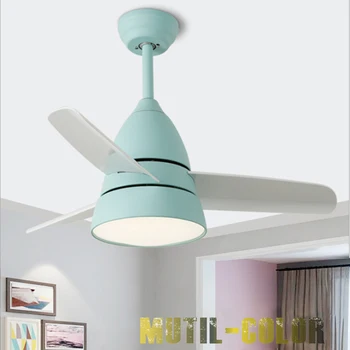 

Macron multicolor children's favorite led fan pendant lamps lights silence for living dining room bedroom remote control mute