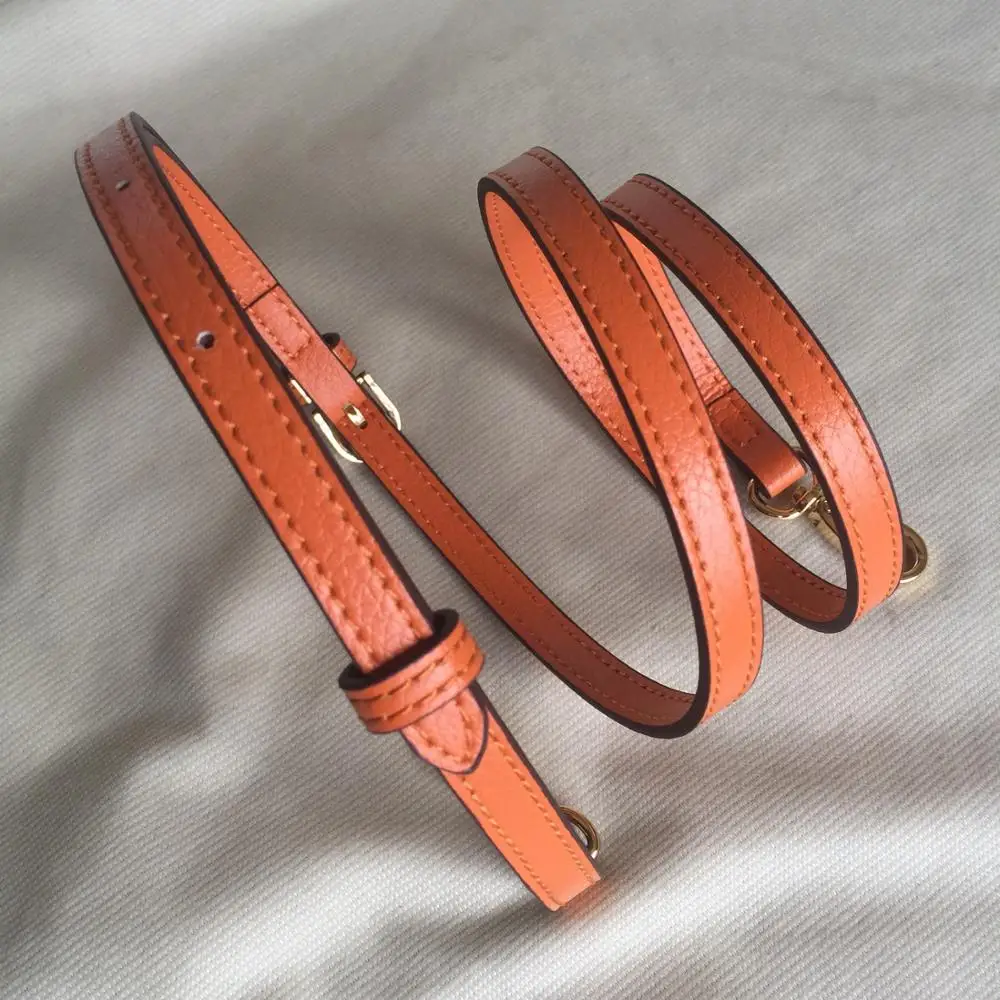 1.2CM Orange 1,2/1,8 см ширина из натуральной кожи подгоняемый Замена крестообразные ремни сумка Аксессуары Золотая Серебряная фурнитура крест узор - Цвет: 1.2CM Orange