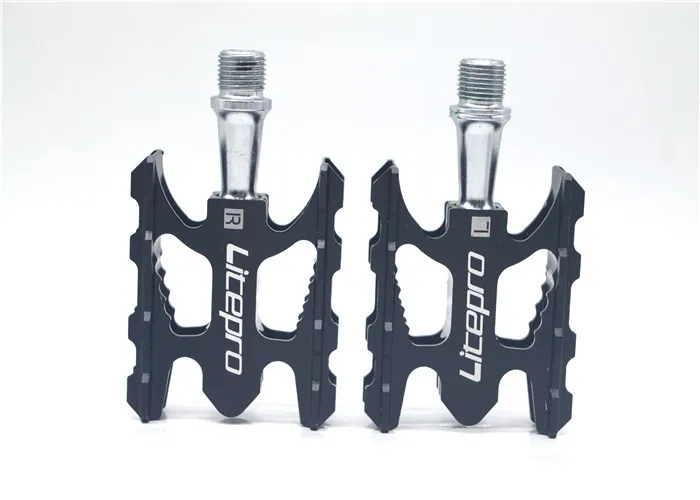 black K3 Folding Bike Bicycle Lightweight Aluminum Alloy 412 Bearing Pedal - Цвет: black