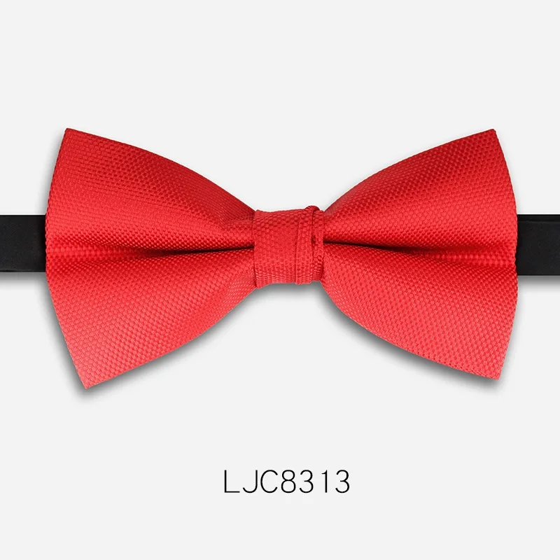 LJC8313 Модный дизайнерский мужской галстук-бабочка Галстуки для свадьба двойной тканевый однотонный галстук-бабочка банкетный галстук-бабочка с подарочной коробкой - Цвет: LJC8313