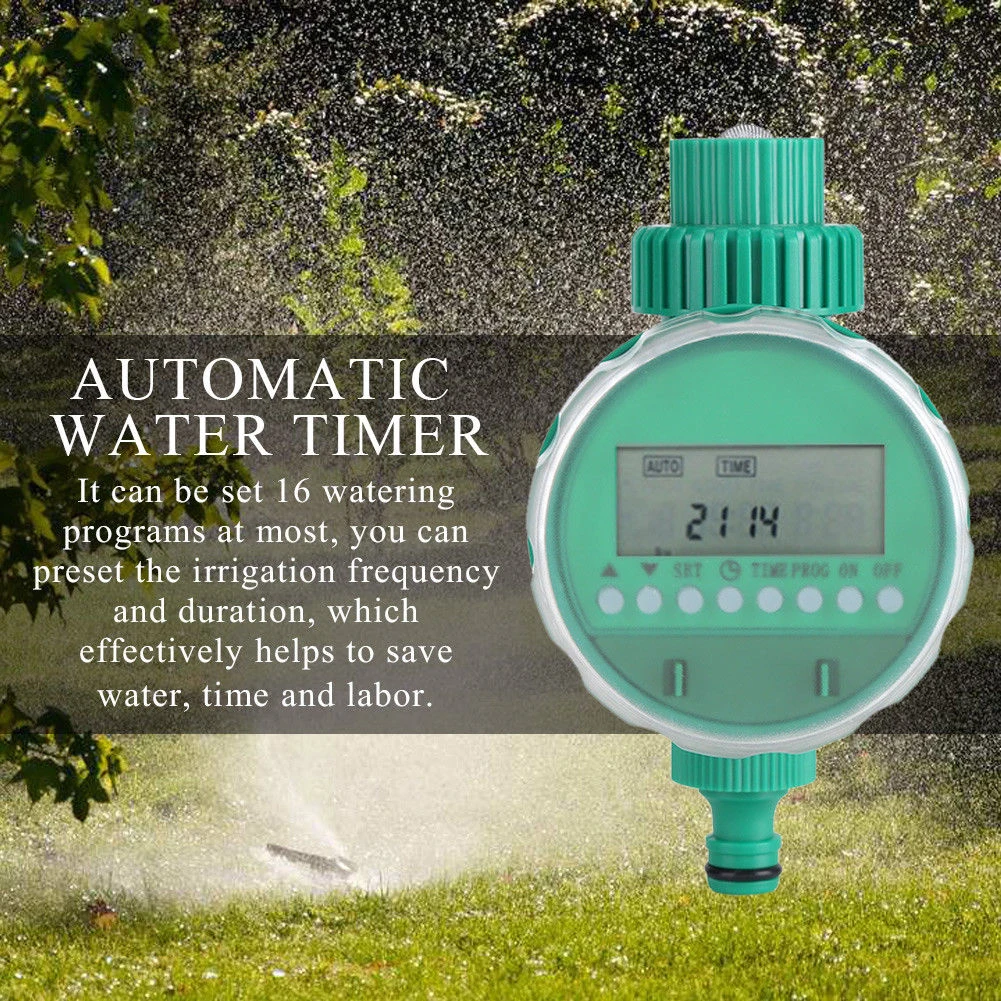 ЖК-дисплеи Кран Автоматический цифровой контроллер орошения портативный зеленый сад ABS таймер воды