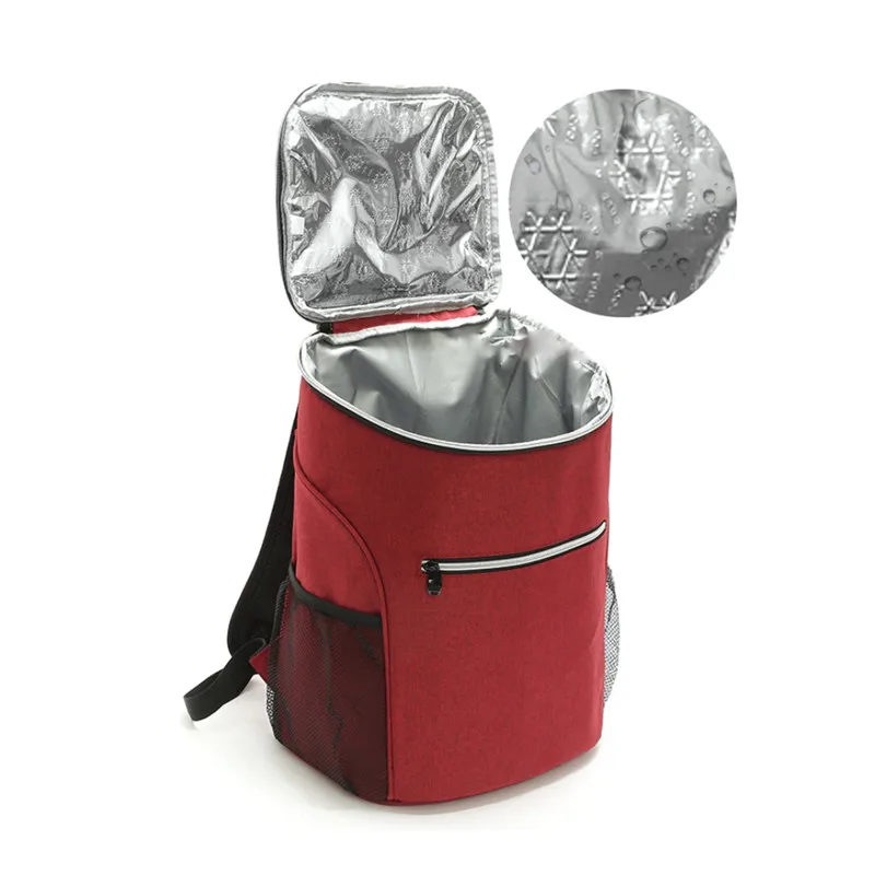 Oxford Big Cooler Bag Camp Thermo Lunch Picnic Box Insulated Cool Backpack Pack Fresh Carrier Thermal Shoulder Bags 20L 600D