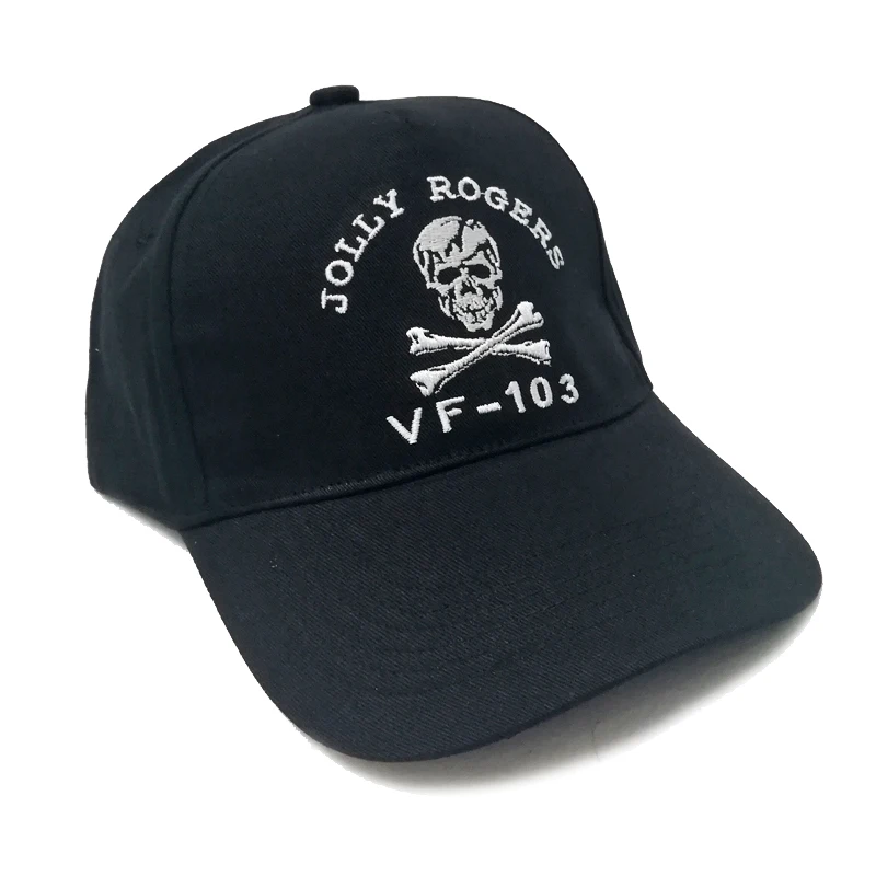Американский темно-синий VF-103 Jolly Rogers Череп Черная Бейсболка Шляпа Косплей Strapback Повседневная вышитая Базовая Кепка мужские Мальчики коллекционный подарок
