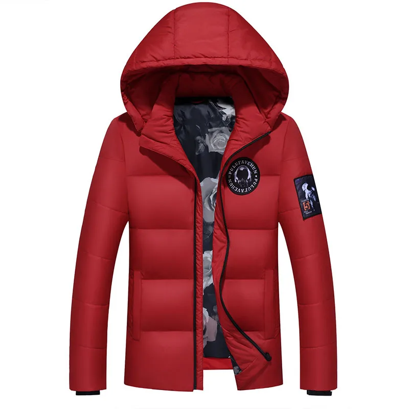 2019 Teens Men Winter Down Jacket Coat White Duck Hooded Down Jacket Trench Coat Male Thick Windbreaker Warm Snow Outwear Canada