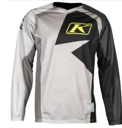 nuevo Jersey de bajada de Motocross Mtb Dh para hombres Mx camisa de manga de ciclismo de montauna jersey largo de MOTOCROSS - Цвет: Серебристый
