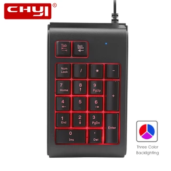 

Numeric Keyboard Portable Mini Digital Waterproof USB Wired Number Pad 19 Keys Backlit Numeric Keypad For Laptop PC Notebook