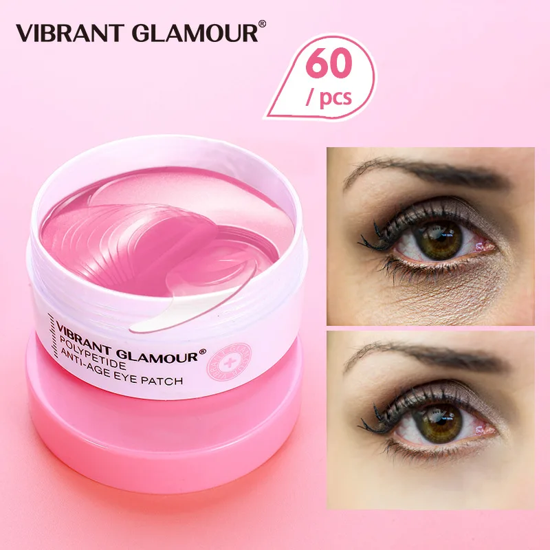 

VIBRANT GLAMOUR 60Pcs Polypeptide Eye Mask Anti-Aging Moisturizing Remover Dark Circles Puffiness Fine Lines Firming Eye Care