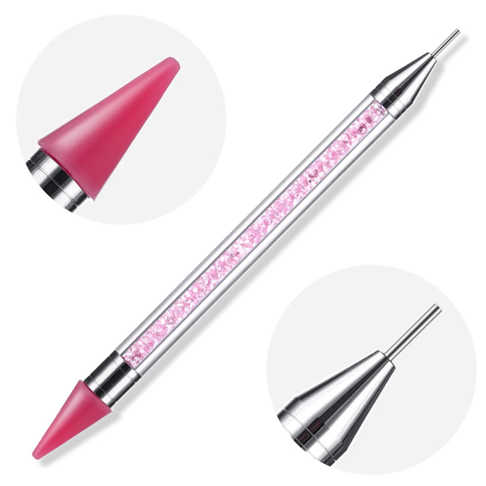DIDIHOU двойной для ногтей ручка аппликатор для стразов дотсы маникюрные восковые сверла карандаш ручка для дизайна ногтей DIY инструмент для украшения 1 шт
