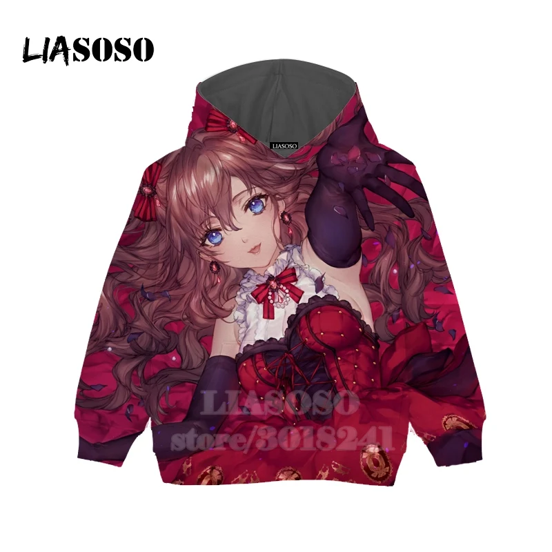 Children 3D Print Idol Master Cinderella Girl Hoodie Kids Anime Sweatshirt Boy Girl Long Sleeve Top Baby Teens Pullover B173-25 - Цвет: 21