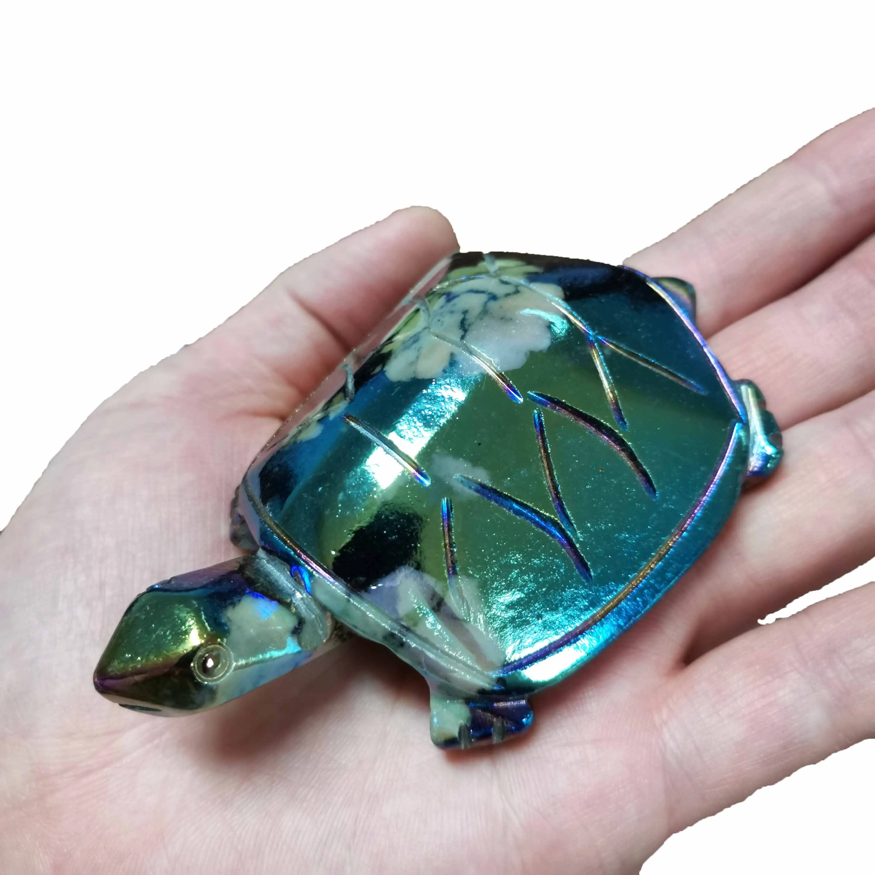 

Natural Chrysanthemum Tortoise Aura Chrysanthemum Tortoise Multicolour Tortoise Polished Crystal For Healing Decoration