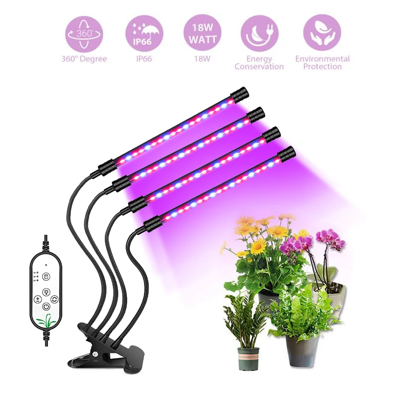 LED Grow Light USB PhytoLamp Full Spectrum 5V Phyto Lamp 4 Heads Plant for Home Plants Flower Seeds Indoor Box | Лампы и освещение