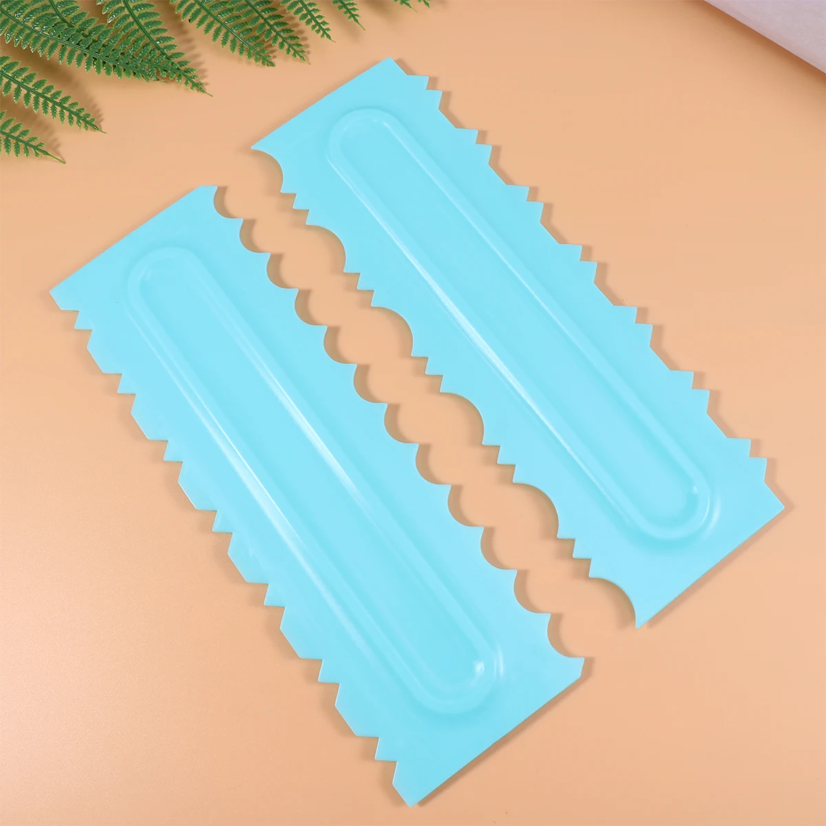  3 Pcs Double Edges Cake Smoother Scraper Icing Comb Pastry Butter Cream Spatulas Mousse Cake Baking